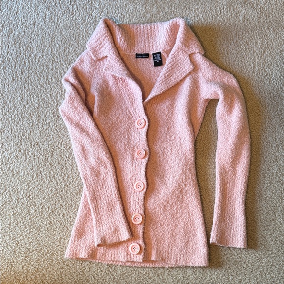 Moda International Light Pink Cardigan Sweater - Picture 1 of 2